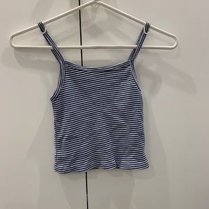 brandy melville blue and white striped tank